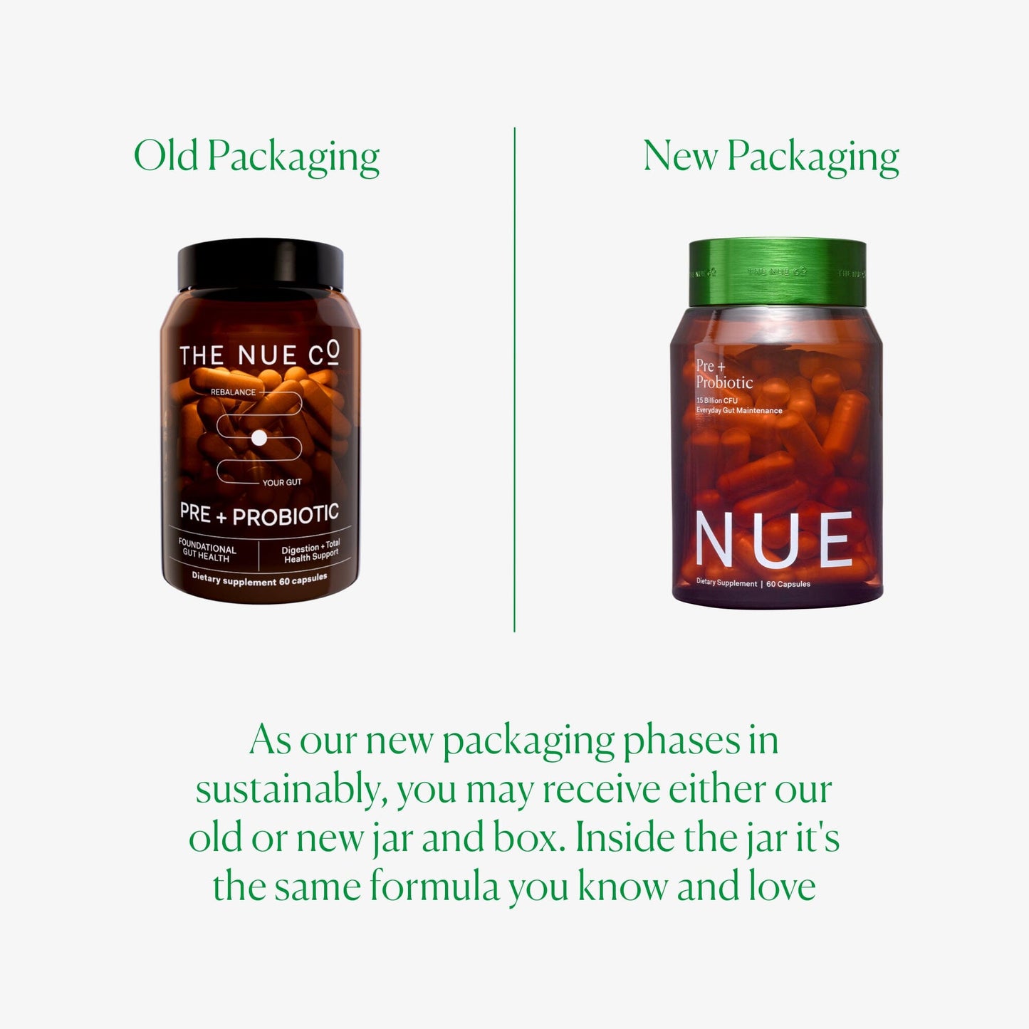 PREBIOTIC + PROBIOTIC single The Nue Co.