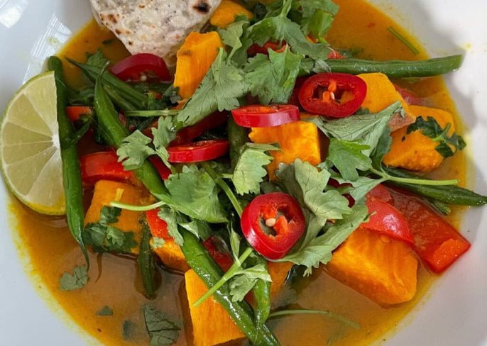 Feed Your Gut: Turmeric Coconut Curry with Seeded Flatbreads