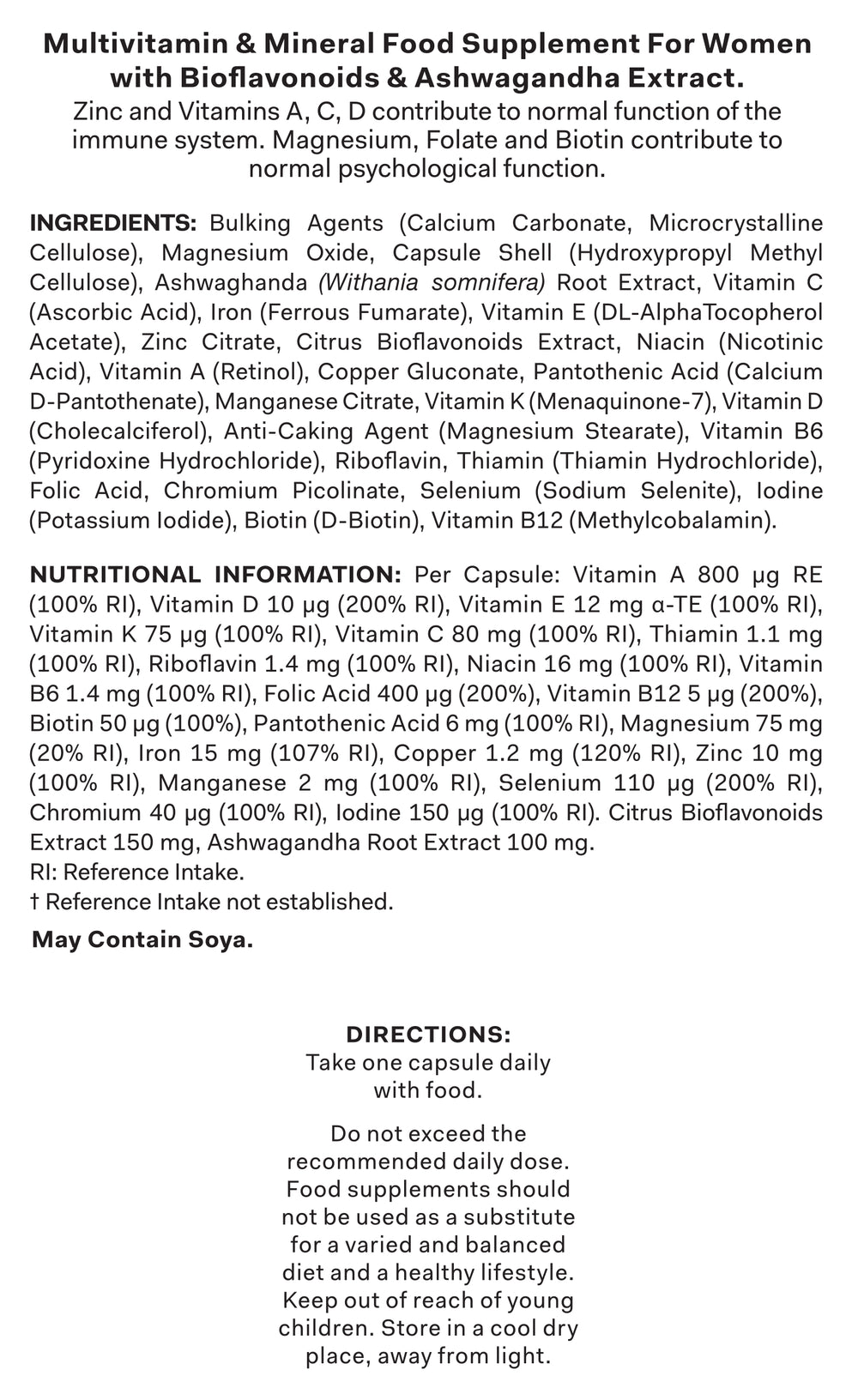 Nutrition Label Desktop