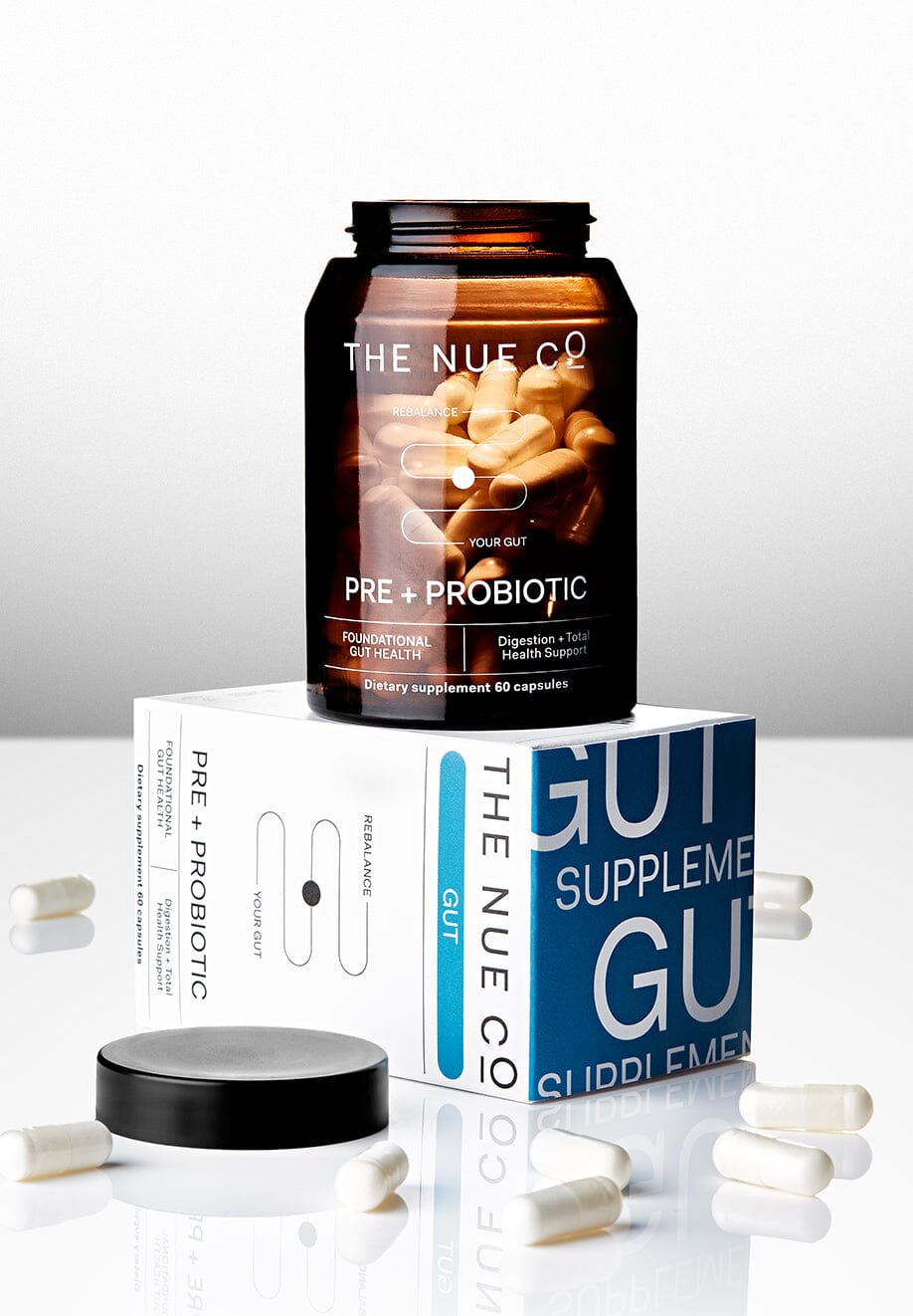PREBIOTIC + PROBIOTIC 3 Month Subscription Only The Nue Co. 